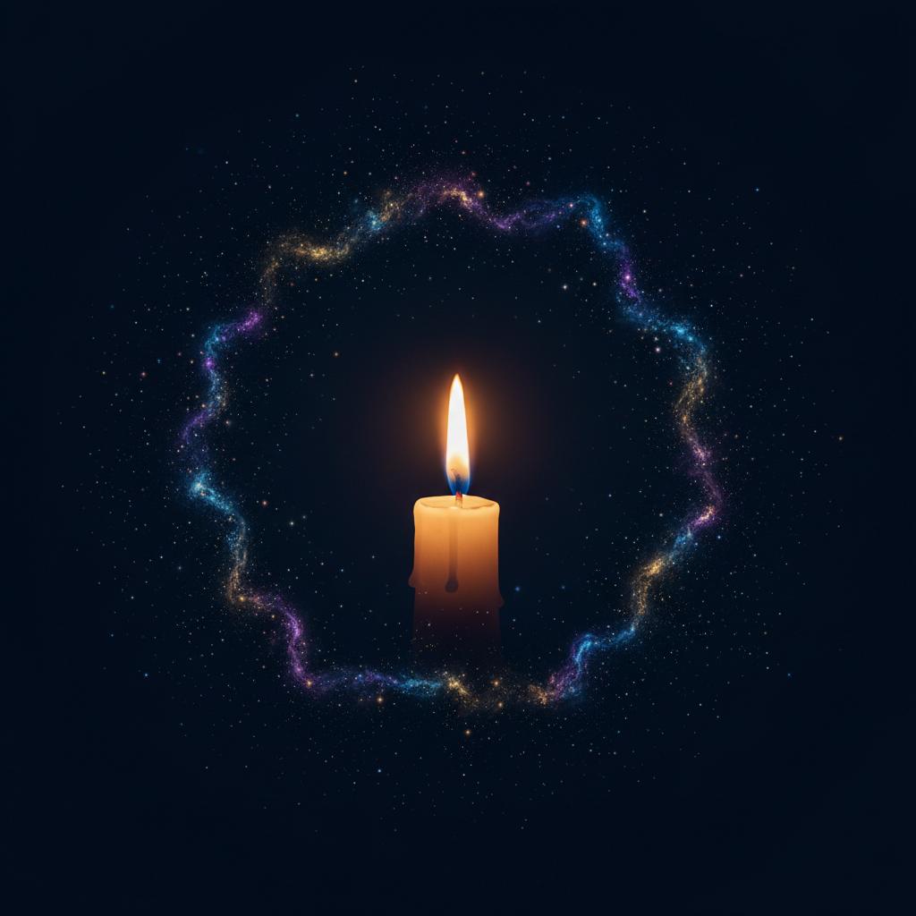 Candle with stars